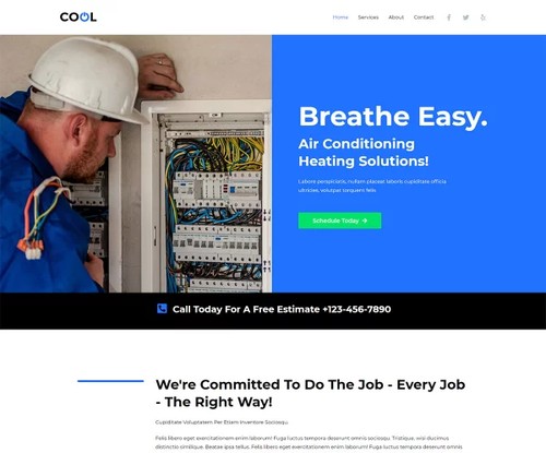 A/C Technician template preview
