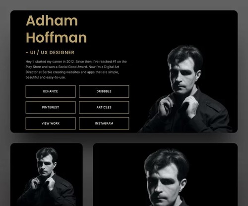 Adham Hoffman – UI/X Designer template preview