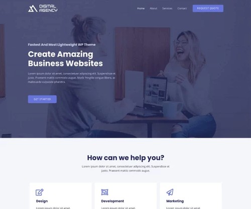 Digital Agency template preview