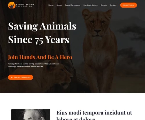 Animal Welfare template preview
