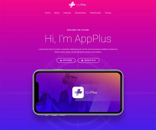 AppPlus template preview