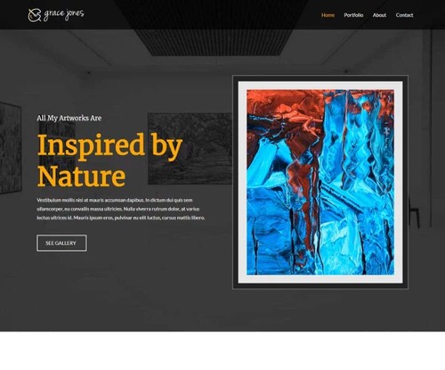 Artist 5 template preview