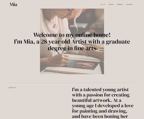 Artist Multipurpose template preview