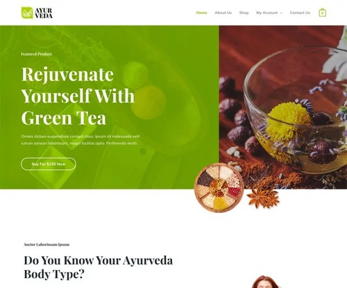 Ayurveda template preview