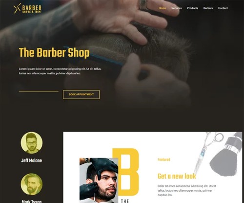 Barber Shop 2 template preview