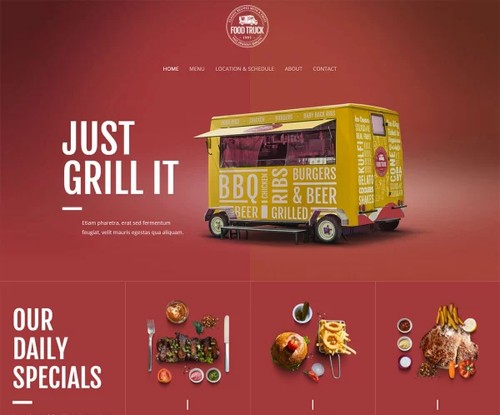 BBQ Food Truck template preview