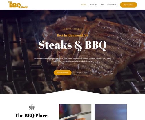 BBQ Restaurant template preview