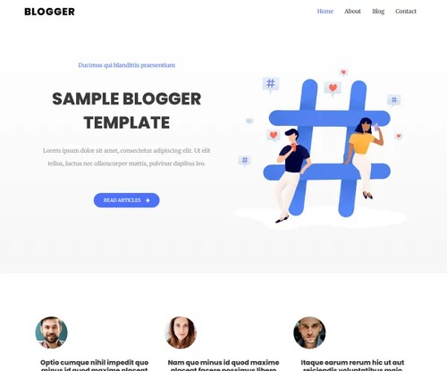 Blog site template preview