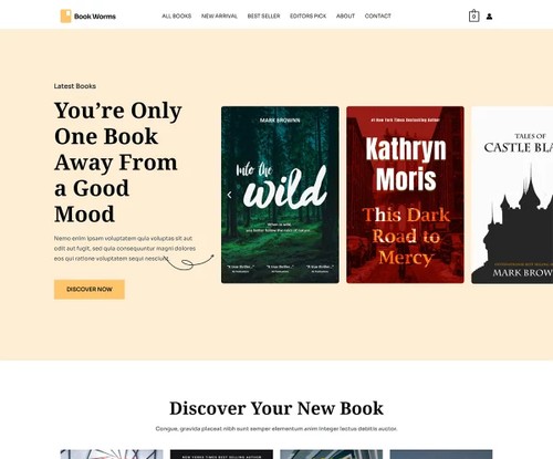 Book Store template preview