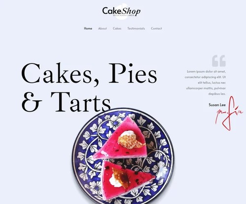 Cake Shop template preview