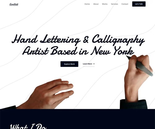 Calligraphy Artist template preview