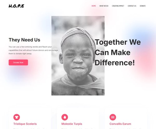 Charity 7 template preview