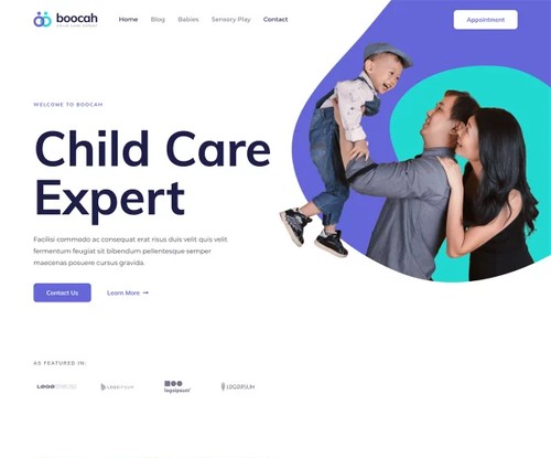 Child Care Blog template preview