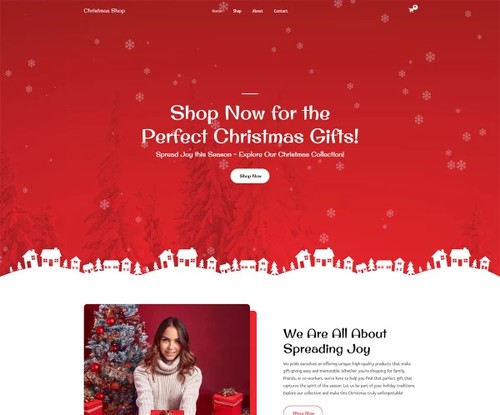 Christmas Store template preview
