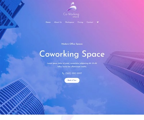 Co-Working Space template preview