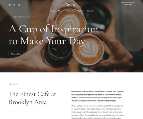 Coffee Shop 2 template preview