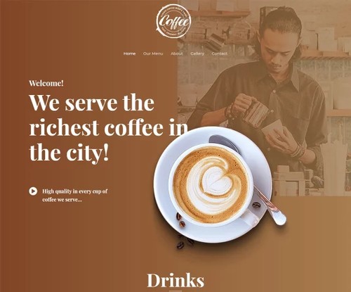 Coffee Shop template preview