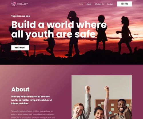 Charity 5 template preview