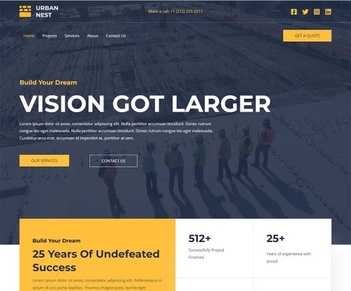 Construction Company template preview
