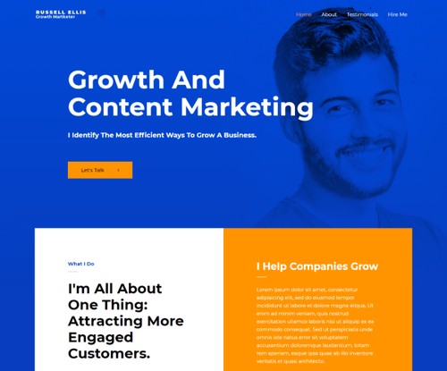 Growth Marketer template preview