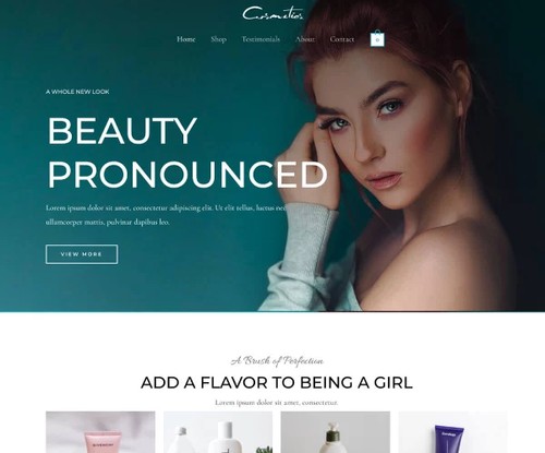Cosmetics Store template preview