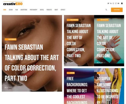 Creative Blog 2 template preview