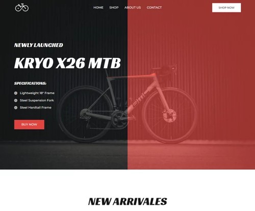 Cycle Shop template preview