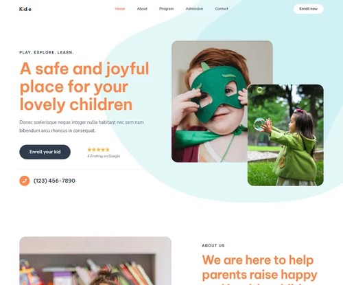 Day Care Services template preview