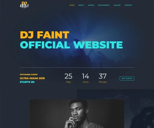 Disc Jockey template preview