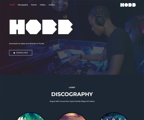 DJ Hobb template preview