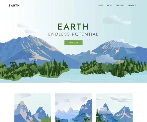 Planet Earth template preview
