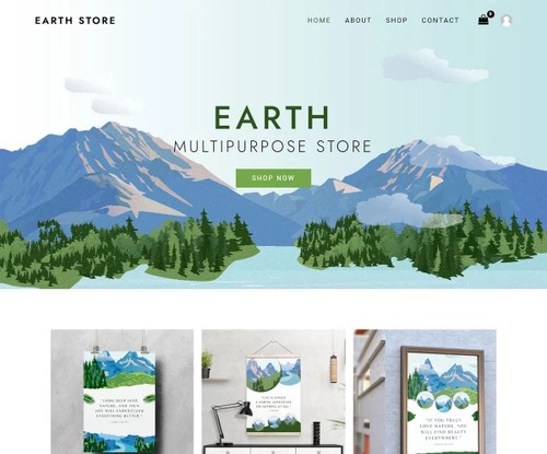 Planet Earth Store template preview