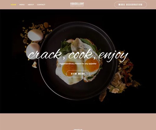 Eggcellent Restaurant template preview