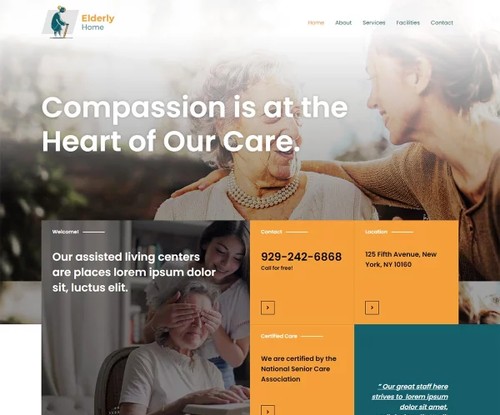 Elderly Home template preview