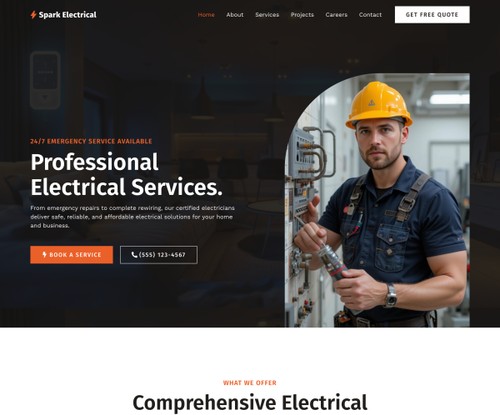 Electrician Company template preview