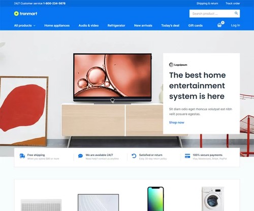 Electronic Store template preview