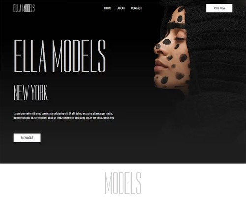 Modeling Agency template preview