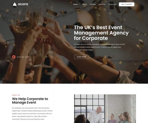 Event Management Agency 2 template preview