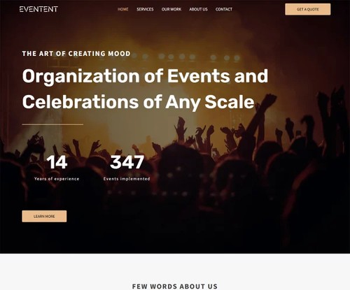 Event Management Agency template preview