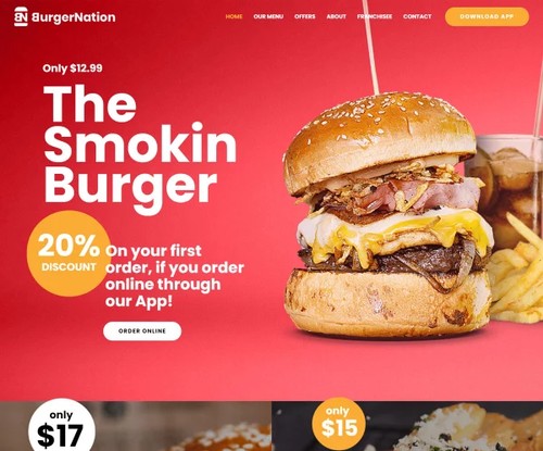 Fast Food Restaurant template preview