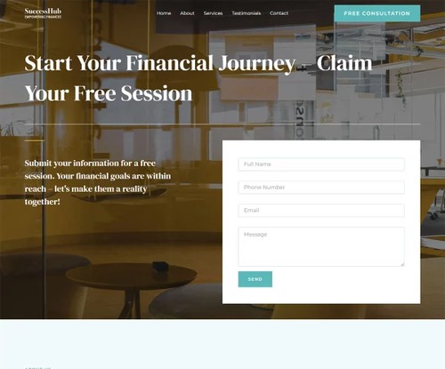 Financial Advisor template preview