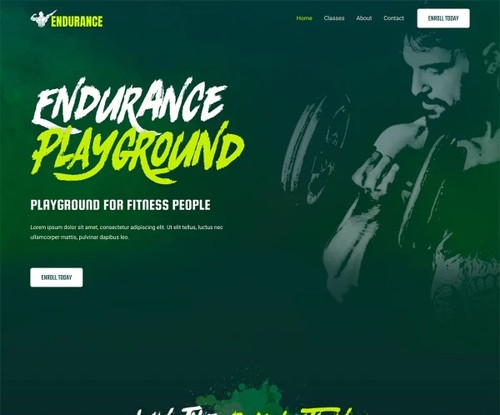 Gym & Fitness template preview