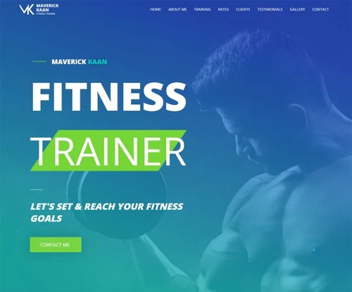 Fitness Trainer template preview