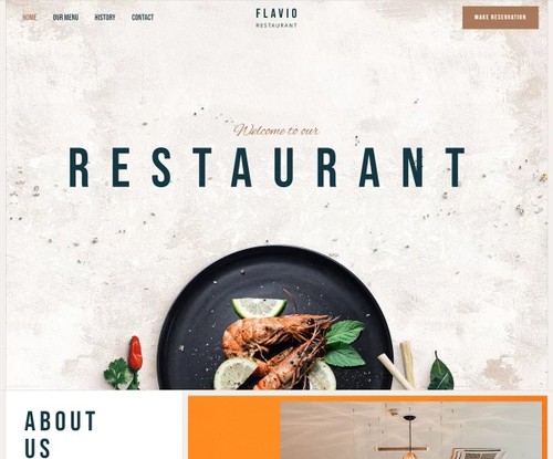 Flavio Restaurant template preview