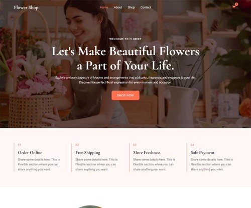 Flower Shop 2 template preview