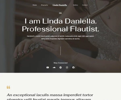 Flute Artist template preview