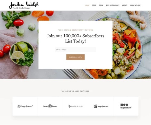 Food & Drinks Blogger template preview