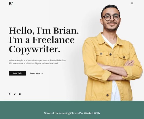 Freelance Copywriter template preview