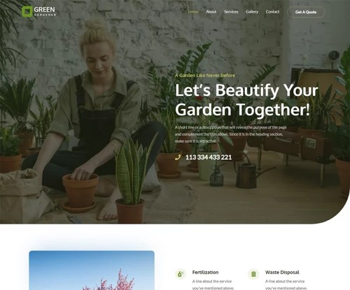 Gardening & Landscaping template preview