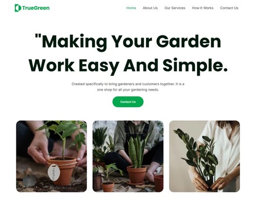 Gardeners Services template preview